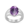 Classic Sterling Silver Amethyst Gemstone Ring for Male
