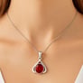 Classic Sterling Silver Hessonite Gomed Gemstone Pendant