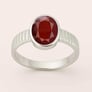 Classic Sterling Silver Hessonite Gomed Gemstone Ring for Male