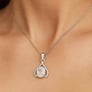 Classic Sterling Silver Natural Zircon Gemstone Pendant