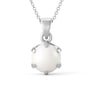 Classic Sterling Silver Pearl Gemstone Pendant