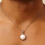 Classic Sterling Silver Pearl Gemstone Pendant