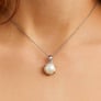 Classic Sterling Silver Pearl Gemstone Pendant