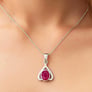Classic Sterling Silver Ruby Gemstone Pendant