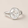 Classic Sterling Silver Zircon Gemstone Ring for Male