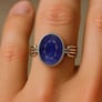 Designer 925 Sterling Silver Blue Sapphire Men’s Ring
