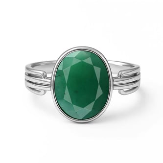 Designer 925 Sterling Silver Emerald Men’s Ring
