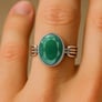 Designer 925 Sterling Silver Emerald Men’s Ring