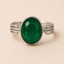 Designer 925 Sterling Silver Emerald Men’s Ring