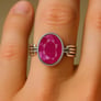 Designer 925 Sterling Silver Ruby Men’s Ring