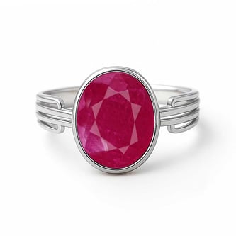 Designer 925 Sterling Silver Ruby Men’s Ring