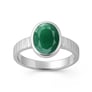 Designer Sterling Silver Emerald Gemstone Ring for Her
