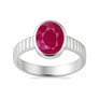 Designer Sterling Silver Ruby Gemstone Ring for Her
