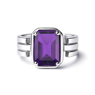 Elegant 925 Silver Jamuniya (Amethyst) Stone Ring for Her