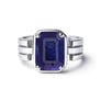 Elegant 925 Silver Neelam (Blue Sapphire) Ring for Her