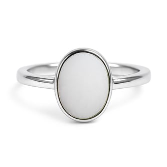 Elegant 925 Silver Opal Stone Ring for Her