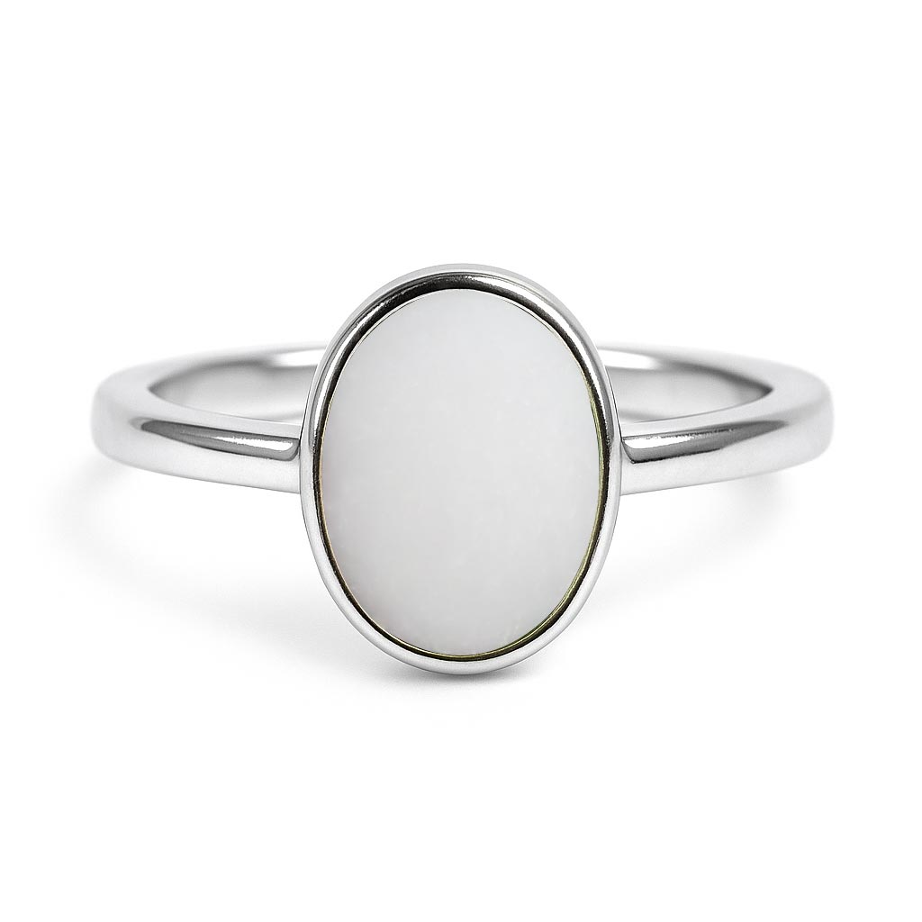 Elegant 925 Silver Opal Stone Ring for Her