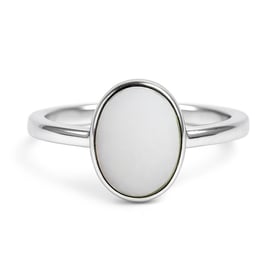 Elegant 925 Silver Opal Stone Ring for Her