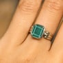Elegant 925 Silver Panna (Emerald) Stone Ring for Her