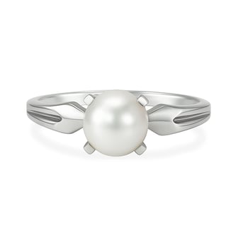 Elegant 925 Silver Pearl Stone Ring for Her