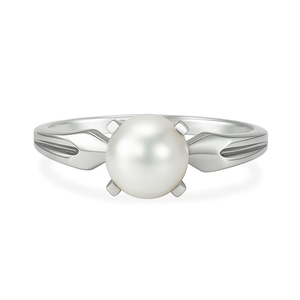 Elegant 925 Silver Pearl Stone Ring for Her