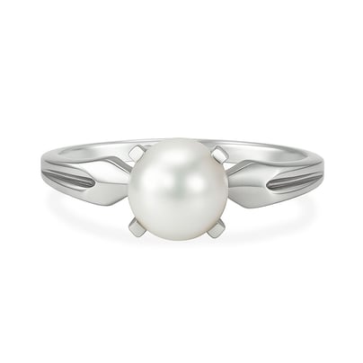 Elegant 925 Silver Pearl Stone Ring for Her