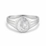Elegant 925 Silver Zircon Stone Ring for Her