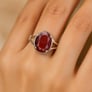 Elegant Craft 925 Silver Hessonite Gomed Ratna Ladies’ Ring