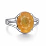 Elegant Craft 925 Silver Yellow Sapphire Ladies’ Ring