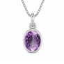 Elegant Sterling Silver Amethyst Ratna Pendant