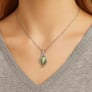 Elegant Sterling Silver Cat's Eye Pendant