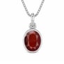 Elegant Sterling Silver Hessonite Gomed Pendant