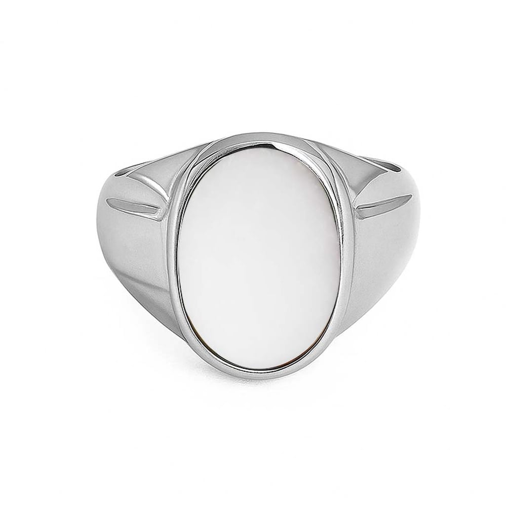 Elegant Sterling Silver Opal Men’s Ring