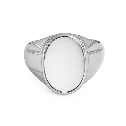 Elegant Sterling Silver Opal Men’s Ring