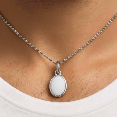 Elegant Sterling Silver Opal Ratna Pendant