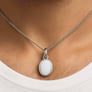 Elegant Sterling Silver Opal Ratna Pendant
