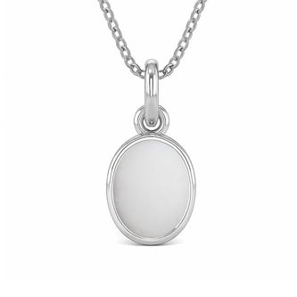 Elegant Sterling Silver Opal Ratna Pendant