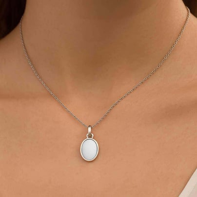 Elegant Sterling Silver Opal Ratna Pendant