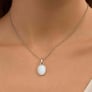 Elegant Sterling Silver Opal Ratna Pendant