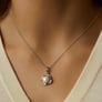 Elegant Sterling Silver Pearl Moti Ratna Pendant