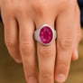 Elegant Sterling Silver Ruby (Manik) Ring for Men