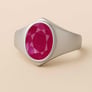 Elegant Sterling Silver Ruby (Manik) Ring for Men