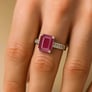 Elegant Sterling Silver Ruby Men’s Ring