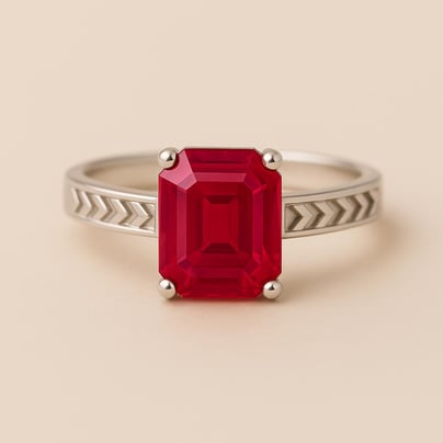 Elegant Sterling Silver Ruby Men’s Ring