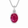 Elegant Sterling Silver Ruby Pendant