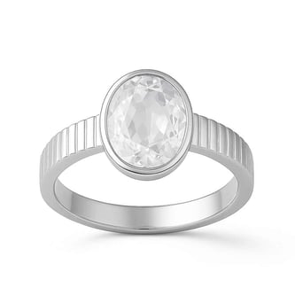 Elegant Sterling Silver Zircon Men’s Ring