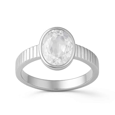 Elegant Sterling Silver Zircon Men’s Ring