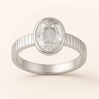 Elegant Sterling Silver Zircon Men’s Ring