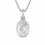 Elegant Sterling Silver Zircon Ratna Pendant