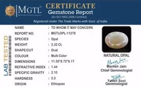 Ethiopia Fire Opal - 2.32 Carat Prime Quality OPL-11279